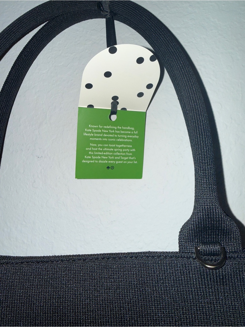 kate spade Black & White Canvas Tote with Bold Text - Picture 5 of 9